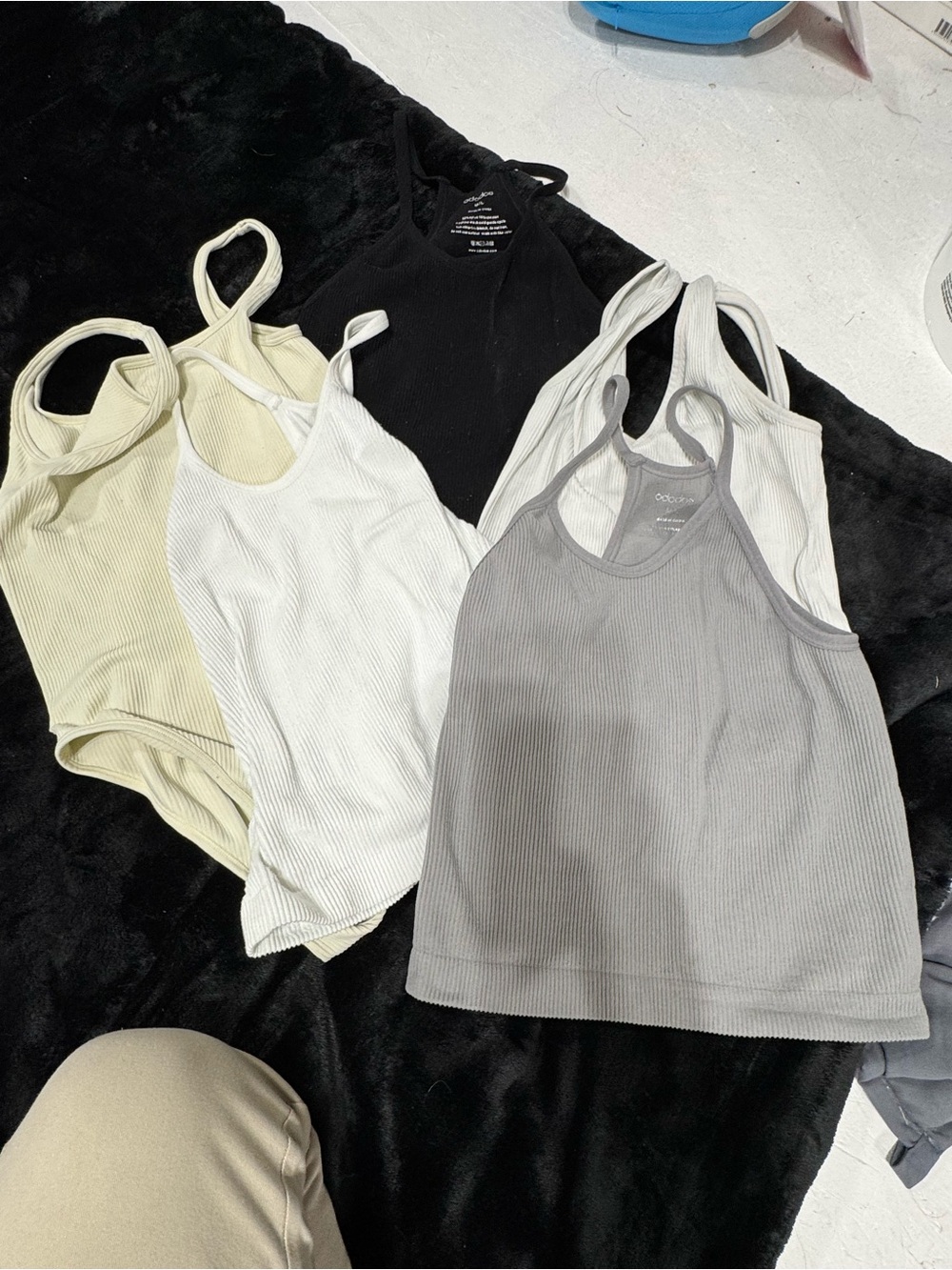 4 -ribbed camis and 1- ribbed body suit